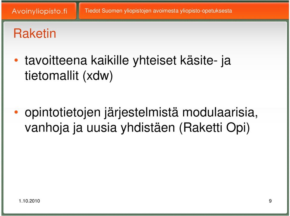 opintotietojen järjestelmistä