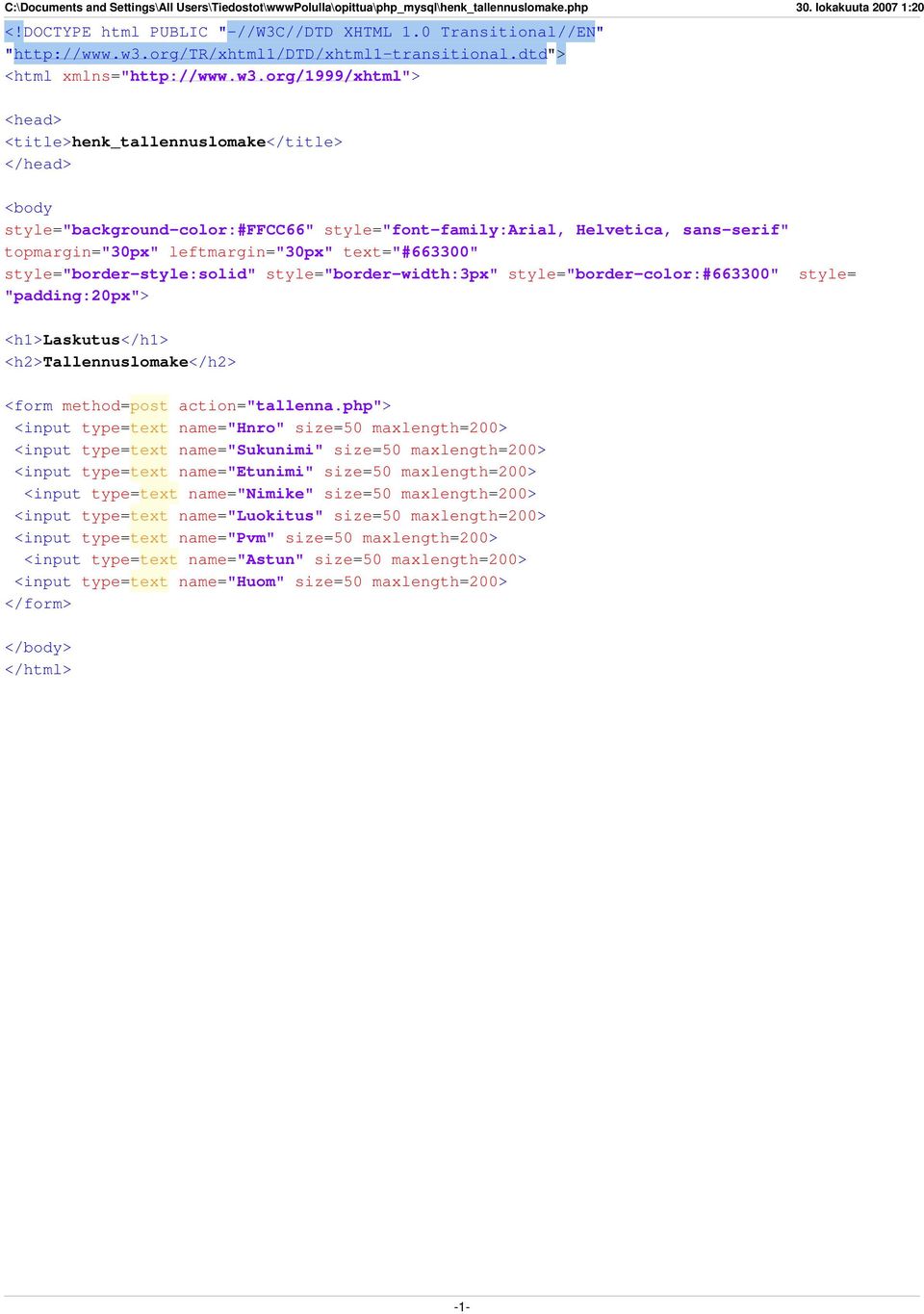 style="font-family:arial, Helvetica, sans-serif" topmargin="30px" leftmargin="30px" text="#663300" style="border-style:solid" style="border-width:3px" style="border-color:#663300" "padding:20px">