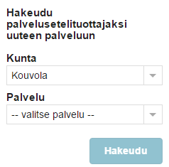 1 1 Kaavio yrityksen tietojen syöttämisestä ja palveluntuottajaksi hakeutumisesta: Luodaan tunnukset PSOP-järjestelmään KATSO-tunnistautuminen YRITYKSEN TIEDOT PALVELUT 3 6 Yrityksen perustiedot 5 -
