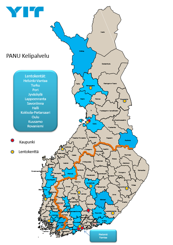 Palvelukeskus PANU:ssa toimii myös palautepalvelu, joka on suunnattu tienkäyttäjille kuntaurakoiden sopimusalueilla.