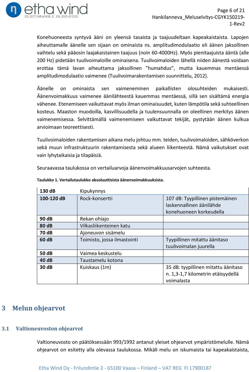 Tuulivoimaloiden lähellä niiden äänestä voidaan erottaa tämä lavan aiheuttama jaksollinen humahdus, mutta kauemmas mentäessä amplitudimodulaatio vaimenee (Tuulivoimarakentamisen suunnittelu, 2012).