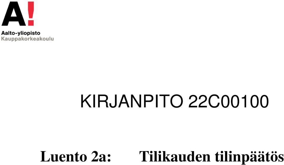 Luento 2a: