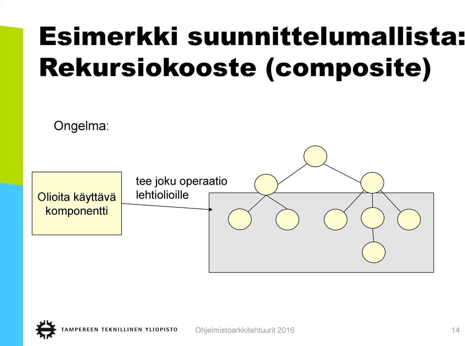 Olioita käyttävä komponentti tee joku