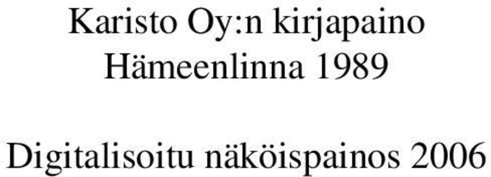 Hämeenlinna 1989