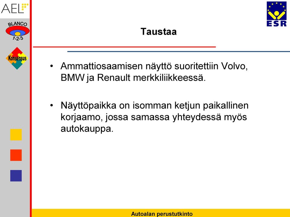 Näyttöpaikka on isomman ketjun paikallinen