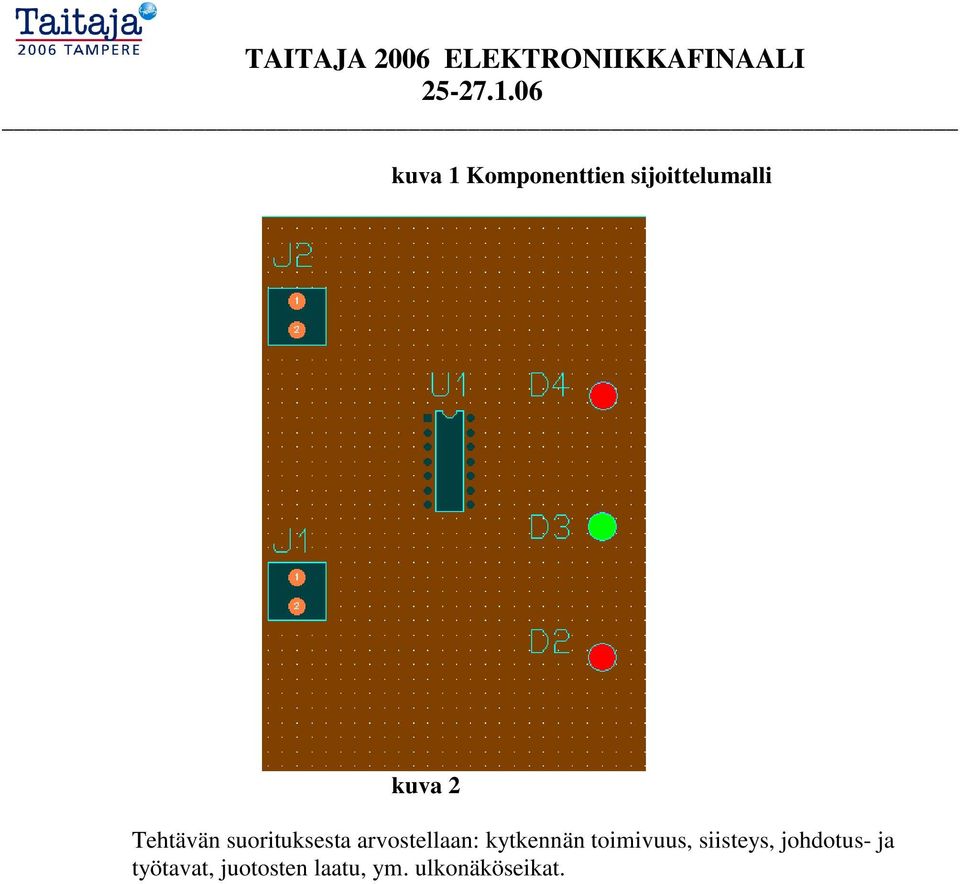 kytkennän toimivuus, siisteys, johdotus-