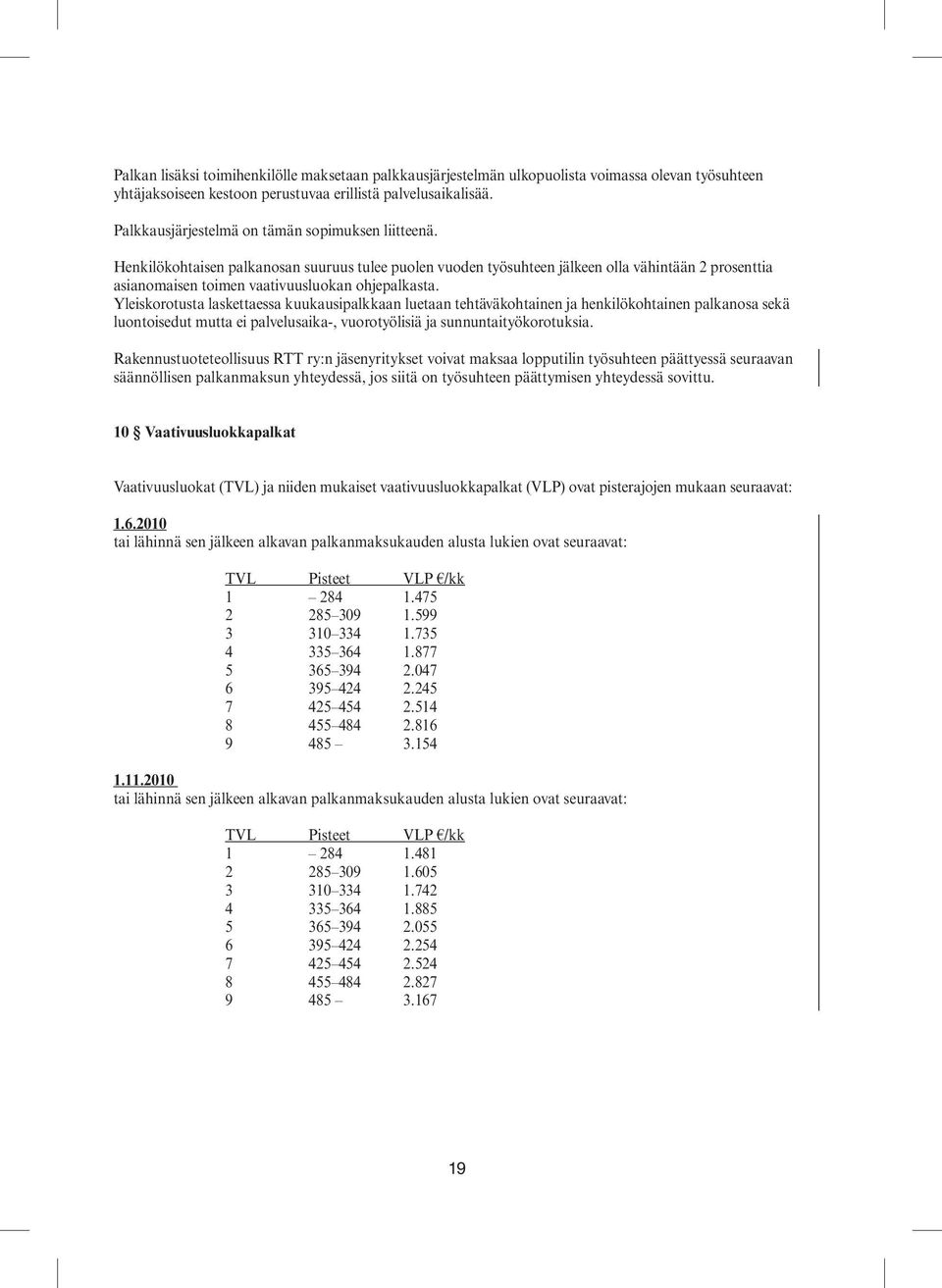 Henkilökohtaisen palkanosan suuruus tulee puolen vuoden työsuhteen jälkeen olla vä hintään 2 prosenttia asianomaisen toimen vaativuusluokan ohjepalkasta.