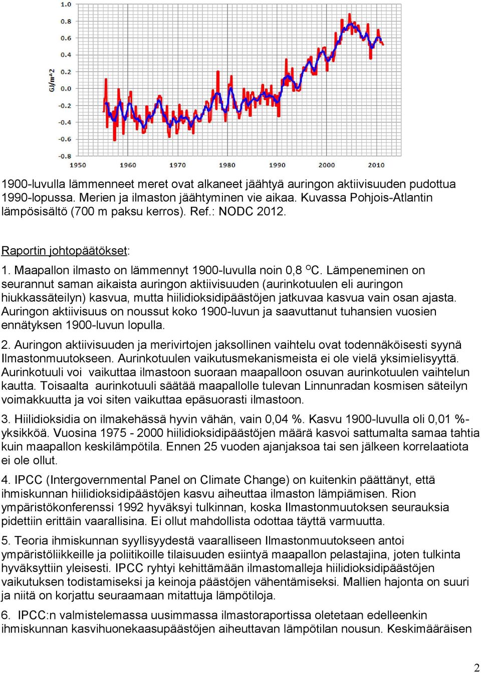 Maapallon ilmasto on lämmennyt 19-luvulla noin,8 OC.