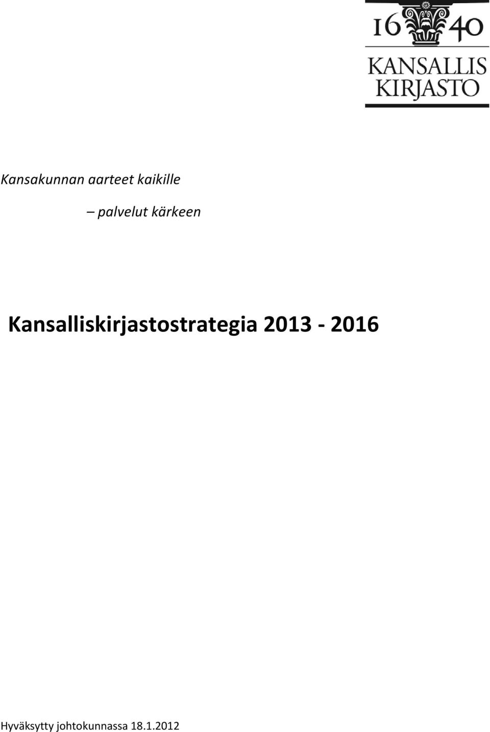 Kansalliskirjastostrategia