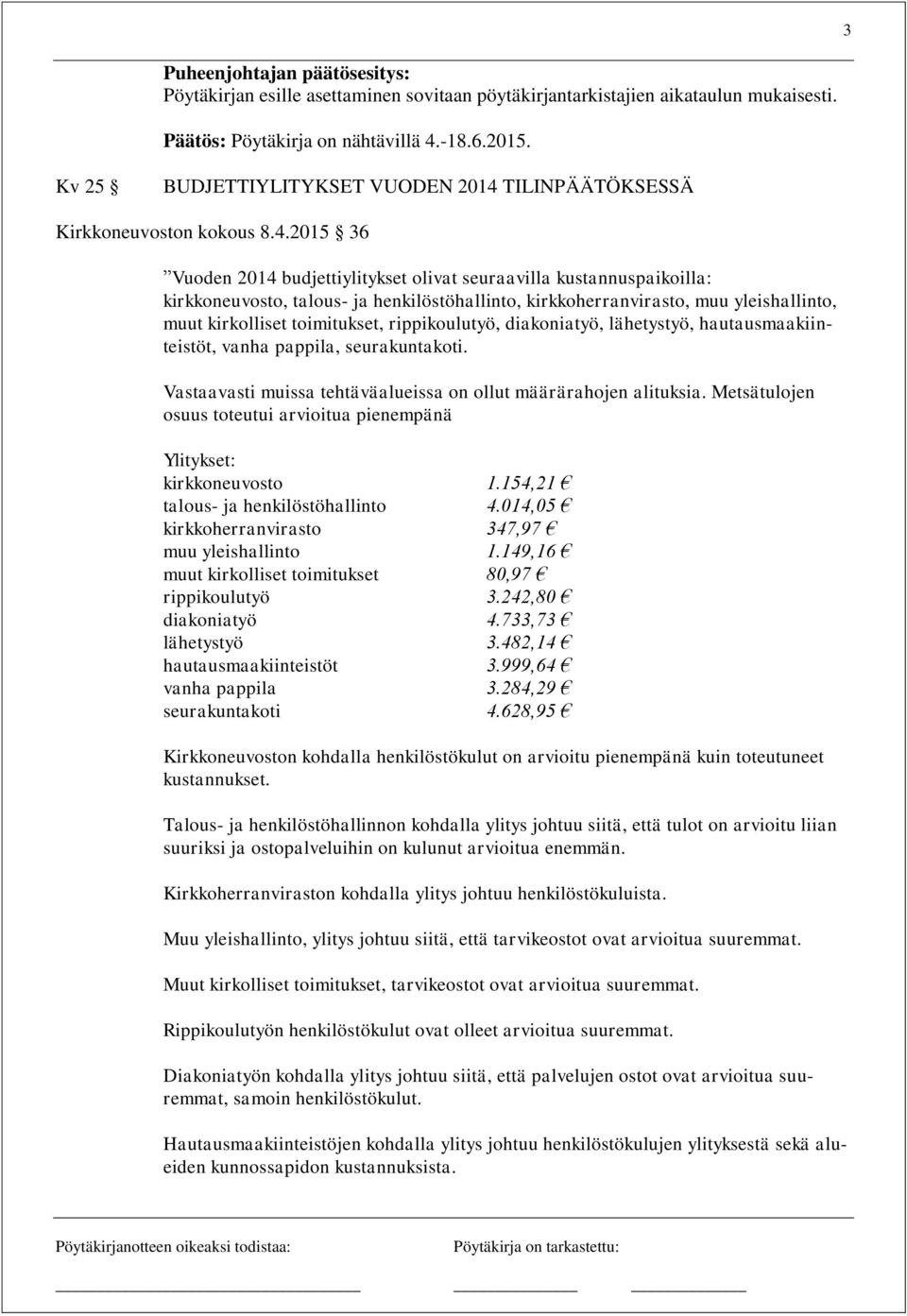 TILINPÄÄTÖKSESSÄ Kirkkoneuvoston kokous 8.4.