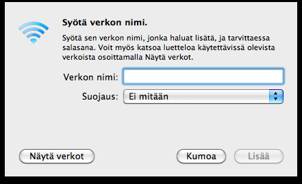 4. Langattoman yhteyden asetukset / Mac OS x 5. Selaimet 4.4 WLAN yhteys sisäänrakennetulla AirPort:lla 1. Avaa Omenavalikosta Järjestelmäasetukset. 8.