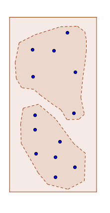 Liite 1(2) Kuva 2. Kaksi valinnan tasoa Vasemmanpuoleisessa kuvassa valinnan yksiköitä (pisteet) on vain yhdellä tasolla.