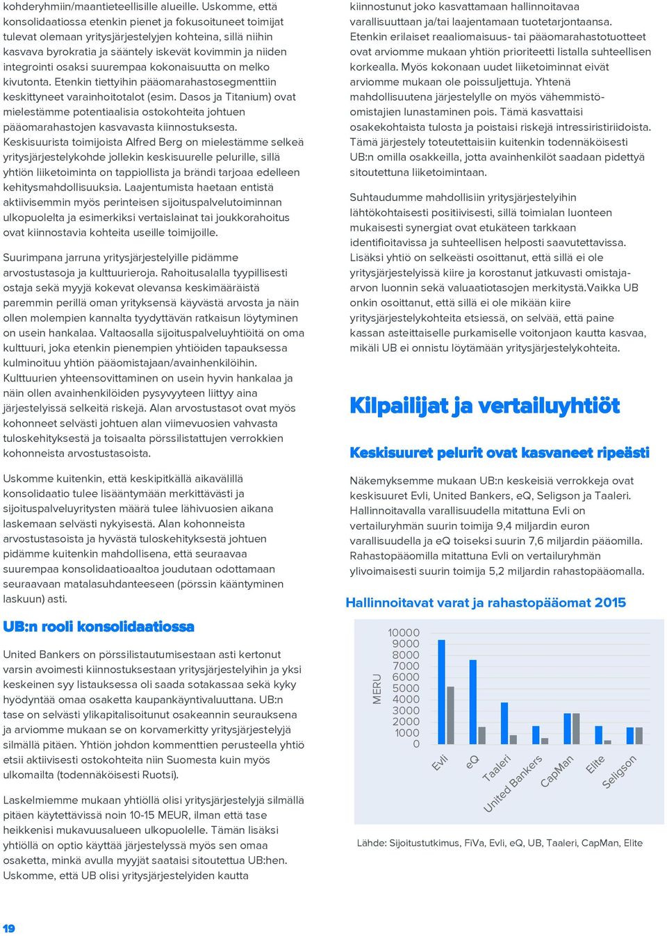 integrointi osaksi suurempaa kokonaisuutta on melko kivutonta. Etenkin tiettyihin pääomarahastosegmenttiin keskittyneet varainhoitotalot (esim.