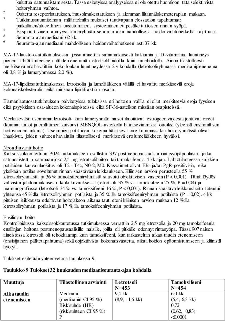 Tutkimussuunnitelman määritelmän mukaiset tautivapaan elossaolon tapahtumat: paikallinen/alueellinen uusiutuminen, systeeminen etäpesäke tai toisen rinnan syöpä.