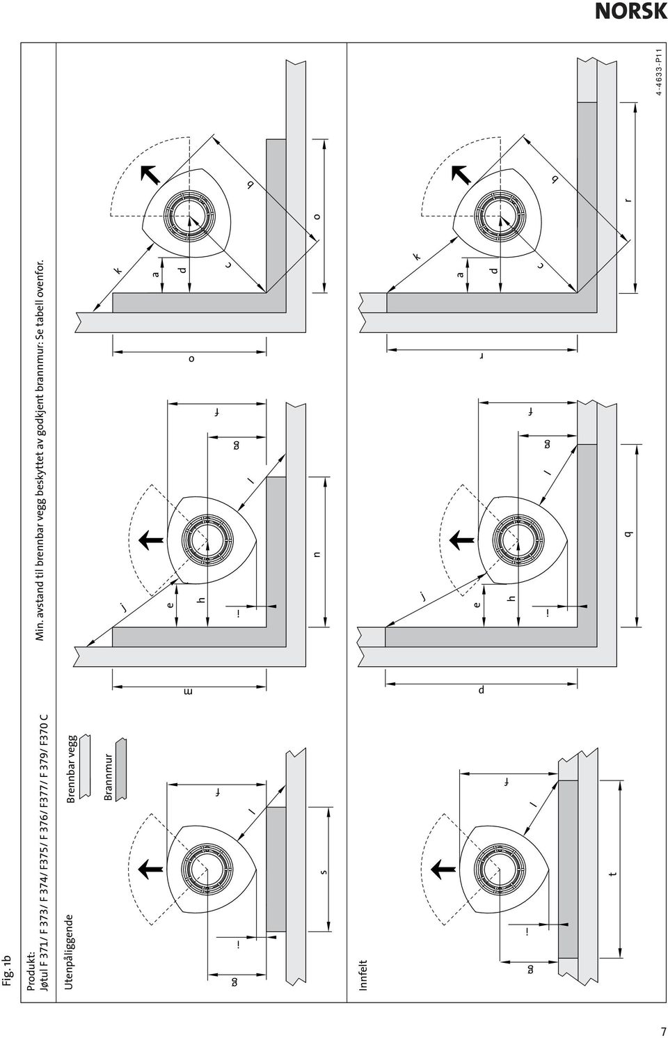 1b Produkt: Jøtul F 371/ F 373/ F 374/ F375/ F 376/ F377/ F 379/ F370 C