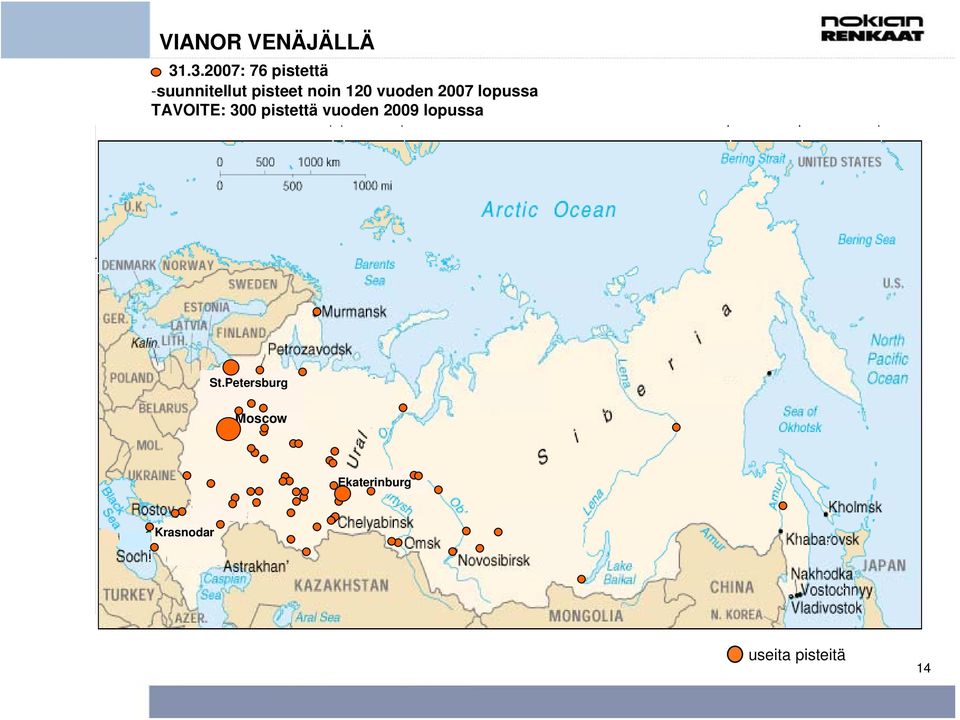 120 vuoden 2007 lopussa TAVOITE: 300 pistettä