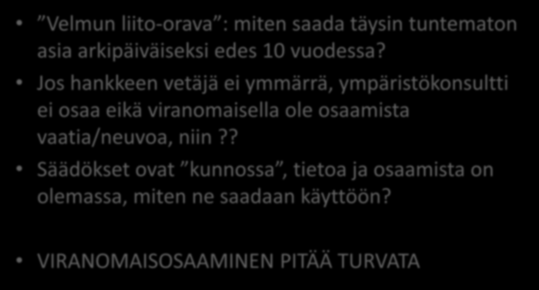 HUOMIOITA 2. Velmun liito-orava : miten saada täysin tuntematon asia arkipäiväiseksi edes 10 vuodessa?