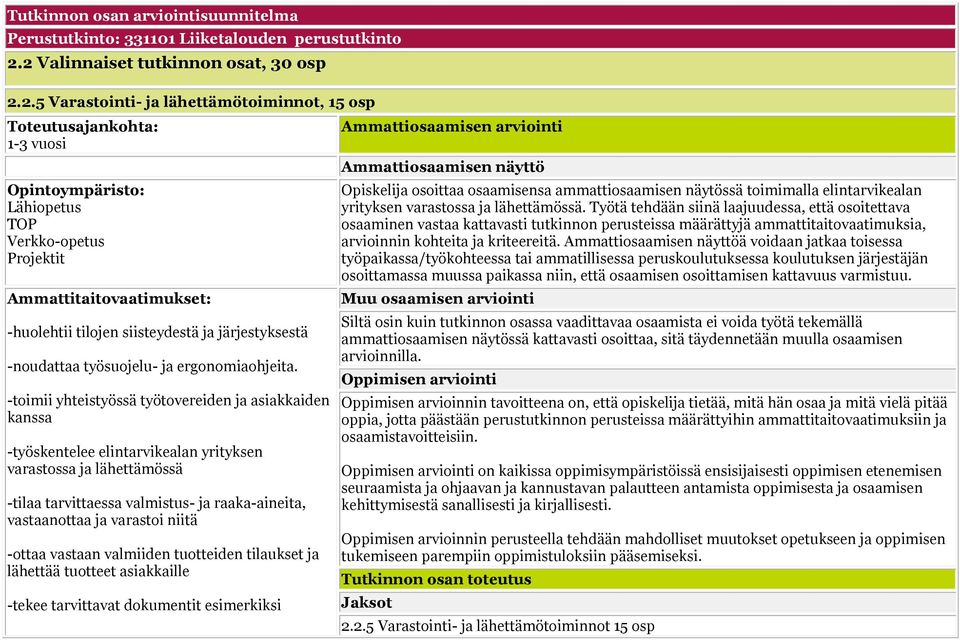 -huolehtii tilojen siisteydestä ja järjestyksestä -noudattaa työsuojelu- ja ergonomiaohjeita.