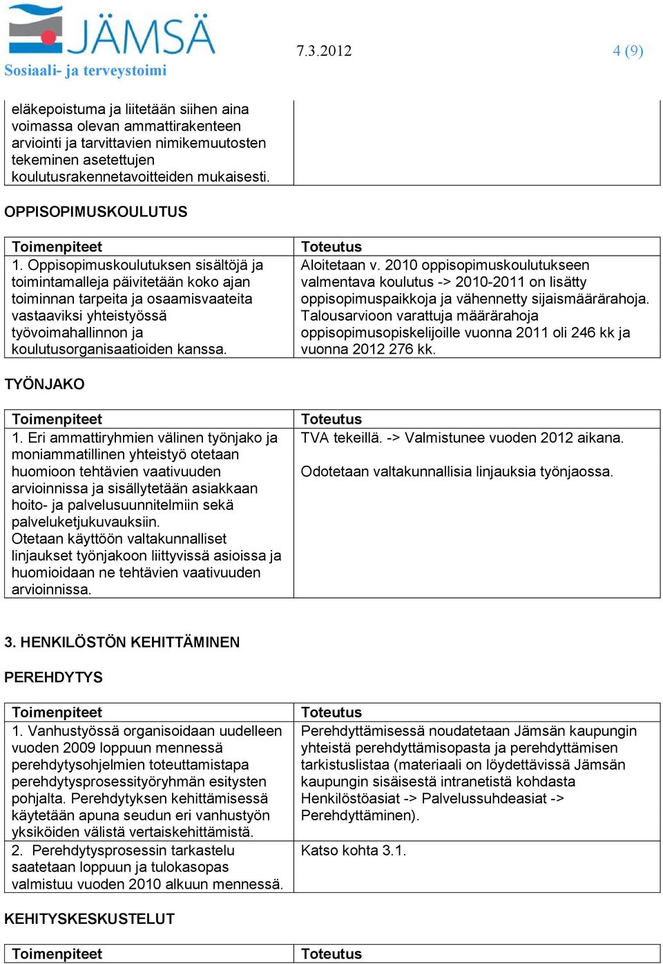 Oppisopimuskoulutuksen sisältöjä ja toimintamalleja päivitetään koko ajan toiminnan tarpeita ja osaamisvaateita vastaaviksi yhteistyössä työvoimahallinnon ja koulutusorganisaatioiden kanssa.