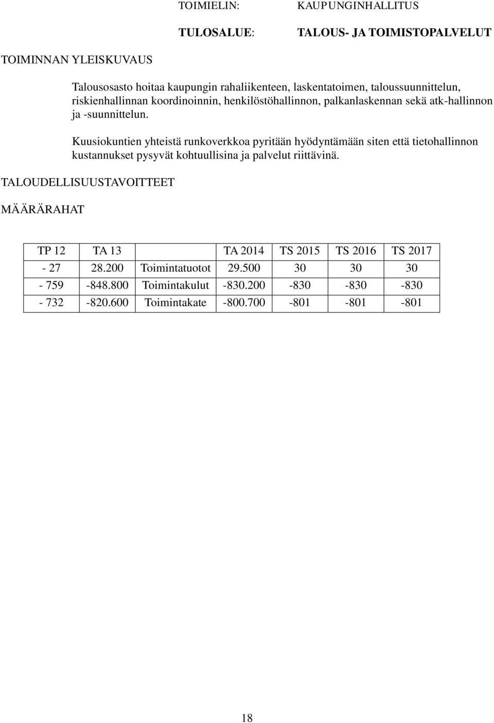 Kuusiokuntien yhteistä runkoverkkoa pyritään hyödyntämään siten että tietohallinnon kustannukset pysyvät kohtuullisina ja palvelut riittävinä.