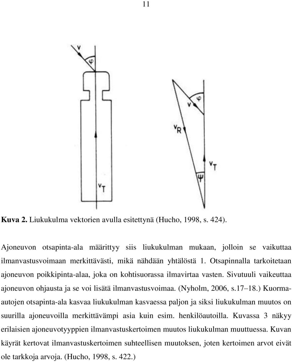 Otsapinnalla tarkoitetaan ajoneuvon poikkipinta-alaa, joka on kohtisuorassa ilmavirtaa vasten. Sivutuuli vaikeuttaa ajoneuvon ohjausta ja se voi lisätä ilmanvastusvoimaa. (Nyholm, 2006, s.17 18.