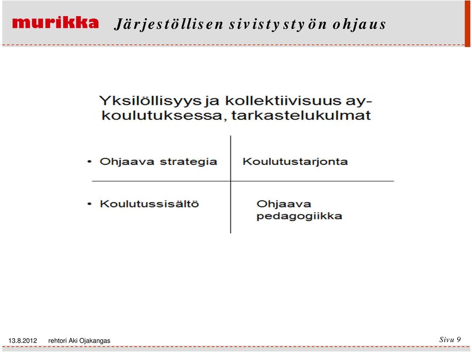 ohjaus 13.8.