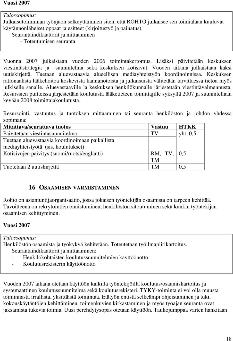 Lisäksi päivitetään keskuksen viestintästrategia ja suunnitelma sekä keskuksen kotisivut. Vuoden aikana julkaistaan kaksi uutiskirjettä.