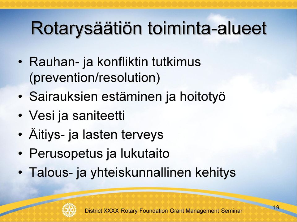 ja hoitotyö Vesi ja saniteetti Äitiys- ja lasten terveys