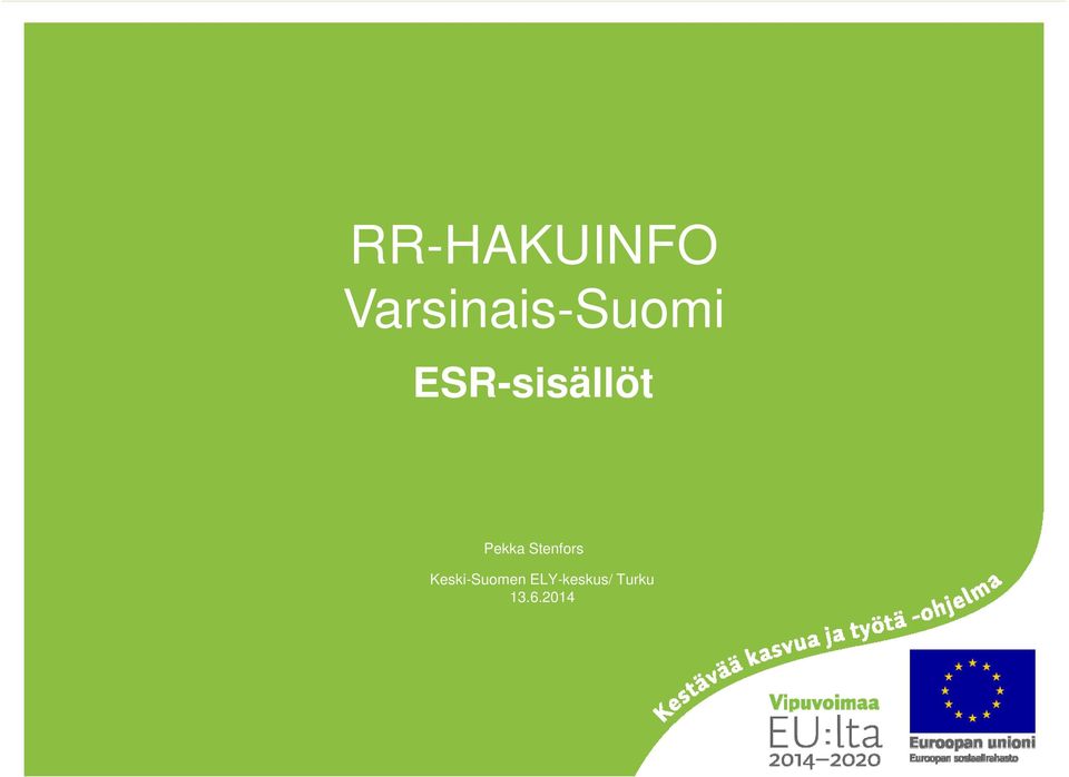 ESR-sisällöt Pekka