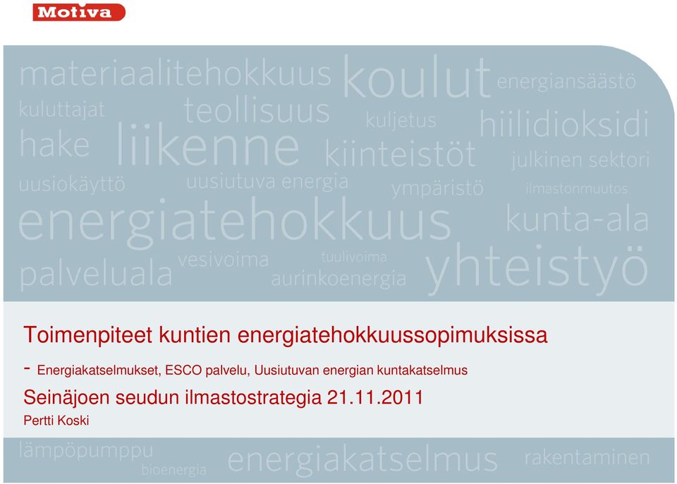 Energiakatselmukset, ESCO palvelu,