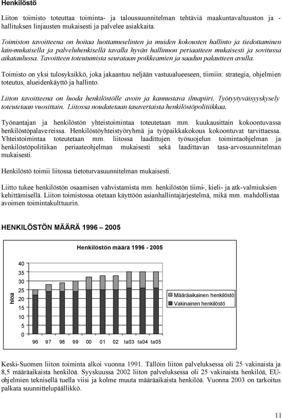 aikataulussa. Tavoitteen toteutumista seurataan poikkeamien ja saadun palautteen avulla.