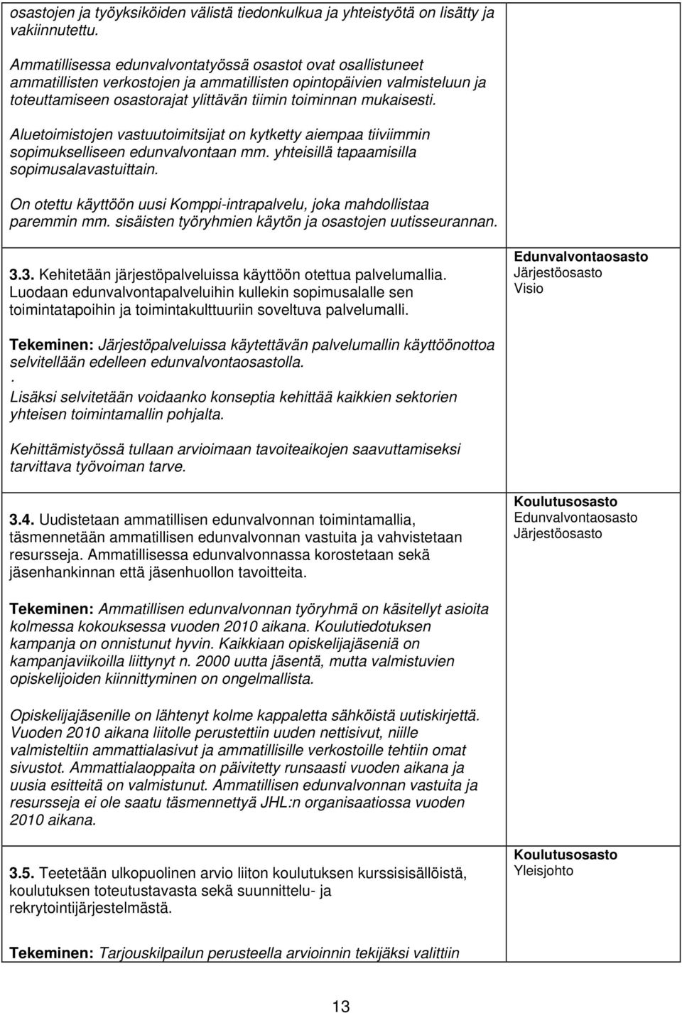 Aluetoimistojen vastuutoimitsijat on kytketty aiempaa tiiviimmin sopimukselliseen edunvalvontaan mm. yhteisillä tapaamisilla sopimusalavastuittain.