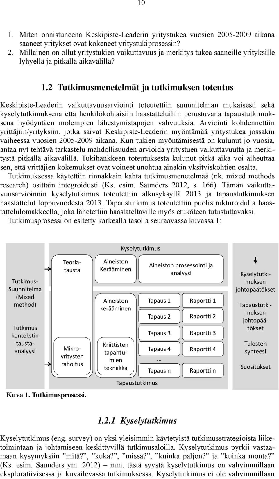 perustuvana tapaustutkimuksena hyödyntäen molempien lähestymistapojen vahvuuksia.