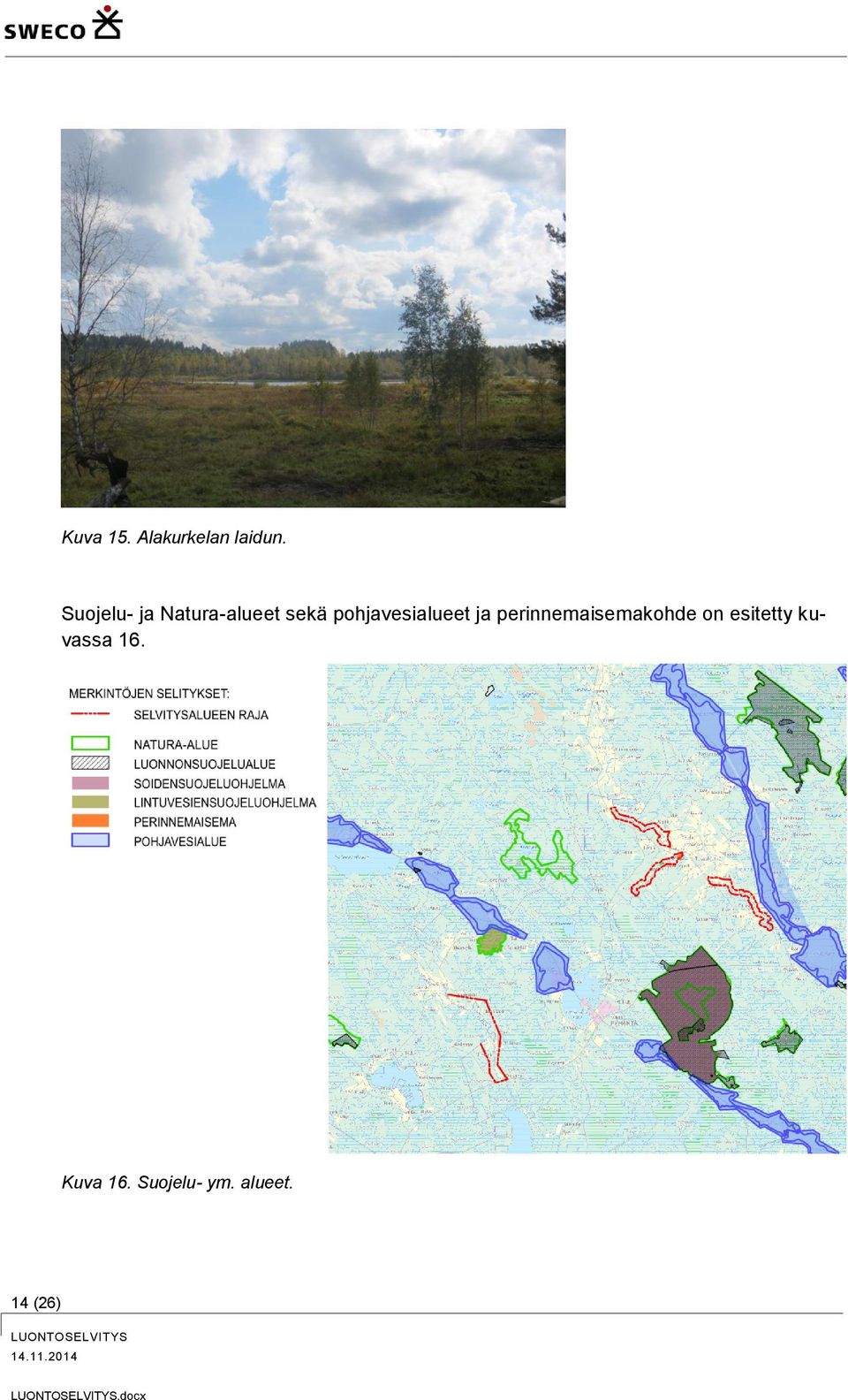 pohjavesialueet ja perinnemaisemakohde