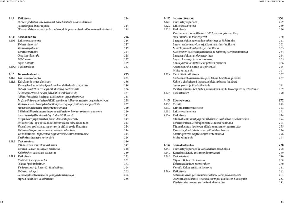 10 Sosiaalihuolto 216 4.10.1 Laillisuusvalvonta 216 Toimeentulotuki 217 Vammaispalvelut 219 Vanhustenhuolto 224 Omaishoidon tuki 225 Päivähoito 227 Hyvä hallinto 229 4.10.2 Tarkastukset 233 4.