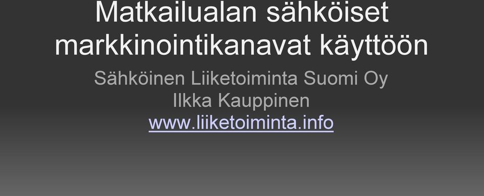 Sähköinen Liiketoiminta Suomi