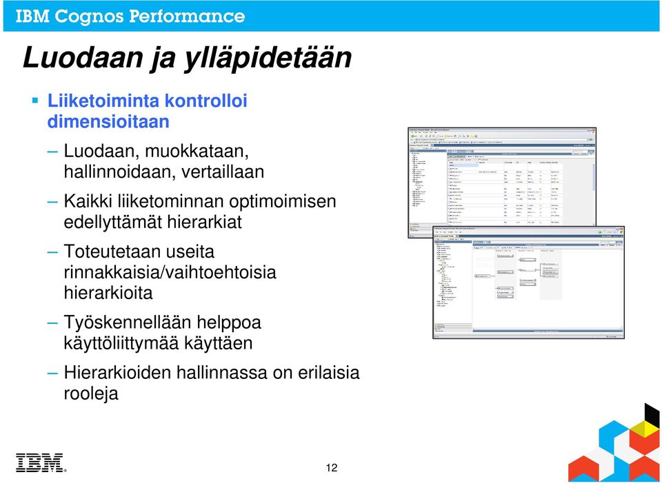 edellyttämät hierarkiat Toteutetaan useita rinnakkaisia/vaihtoehtoisia