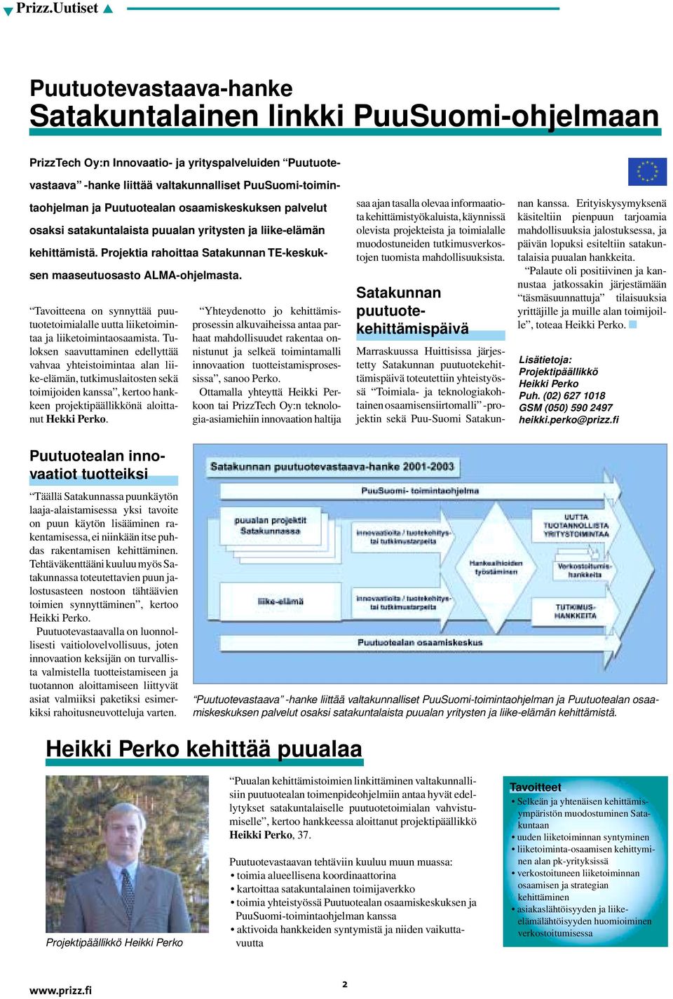 Tavoitteena on synnyttää puutuotetoimialalle uutta liiketoimintaa ja liiketoimintaosaamista.