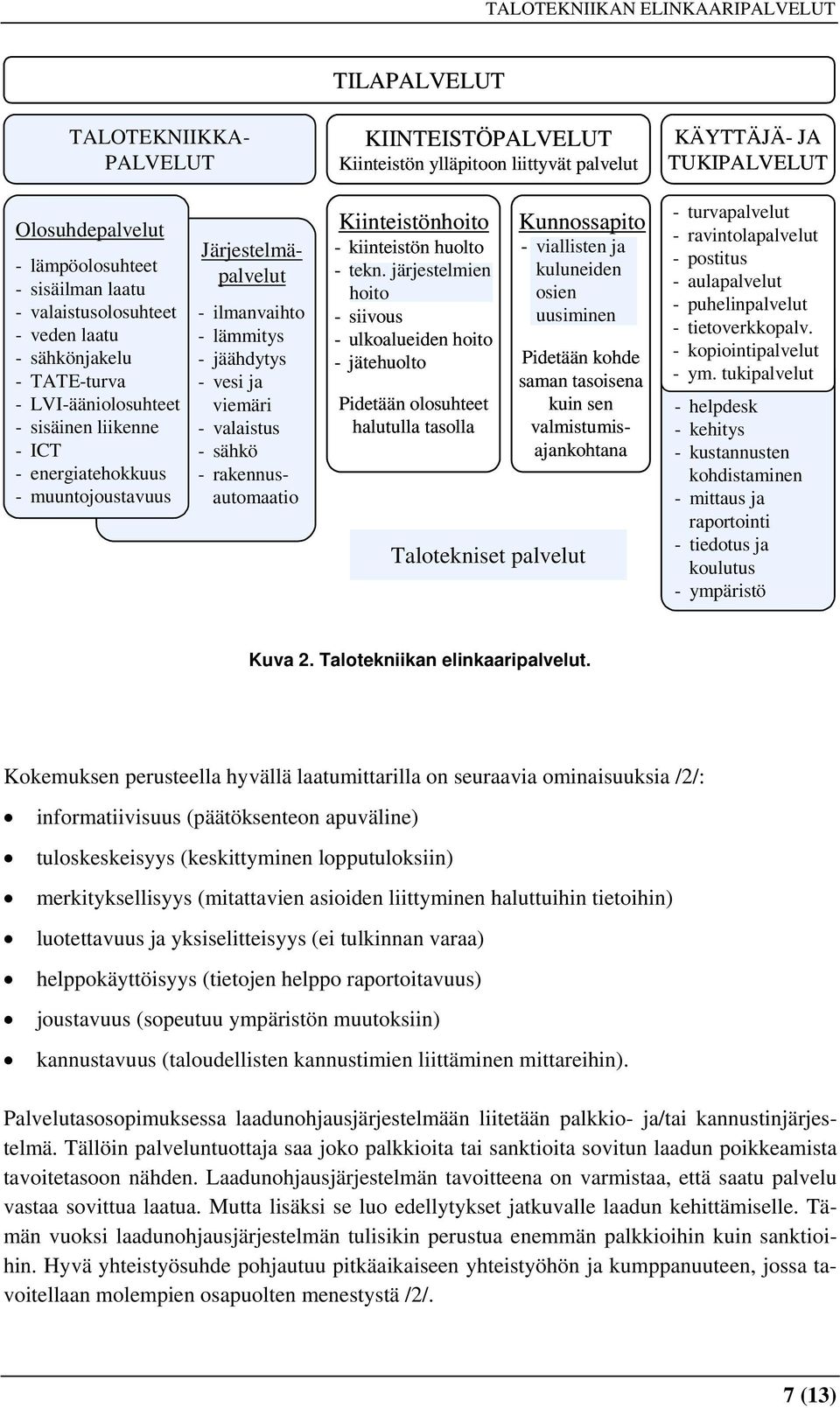 Järjestelmäpalvelut - ilmanvaihto - lämmitys -jäähdytys -vesi ja viemäri -valaistus -sähkö -rakennusautomaatio Kiinteistönhoito - kiinteistön huolto - tekn.