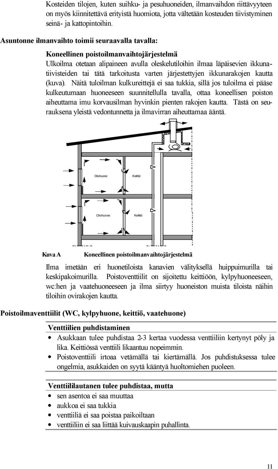 tarkoitusta varten järjestettyjen ikkunarakojen kautta (kuva).