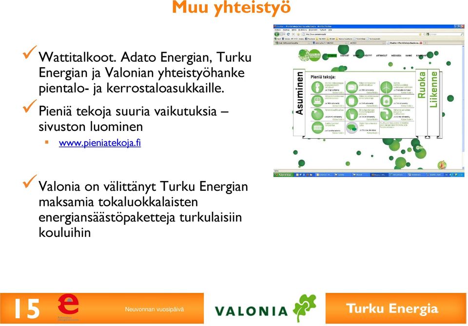 kerrostaloasukkaille. Pieniä tekoja suuria vaikutuksia sivuston luominen www.