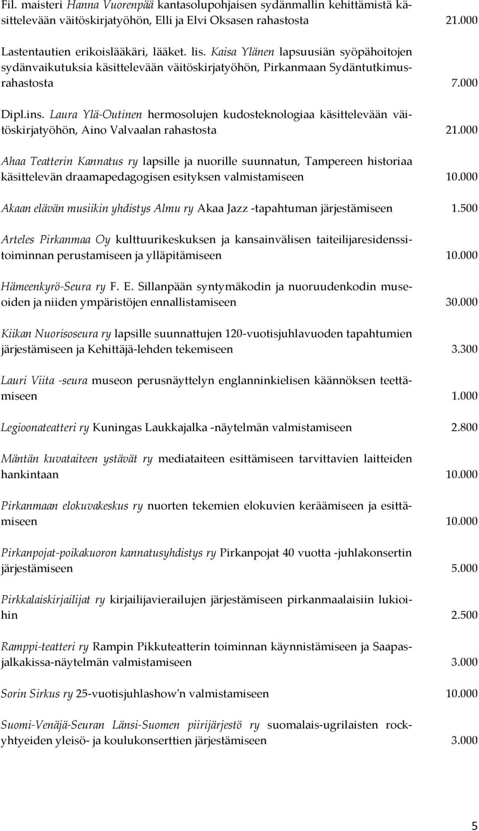 Laura Ylä-Outinen hermosolujen kudosteknologiaa käsittelevään väitöskirjatyöhön, Aino Valvaalan rahastosta 21.