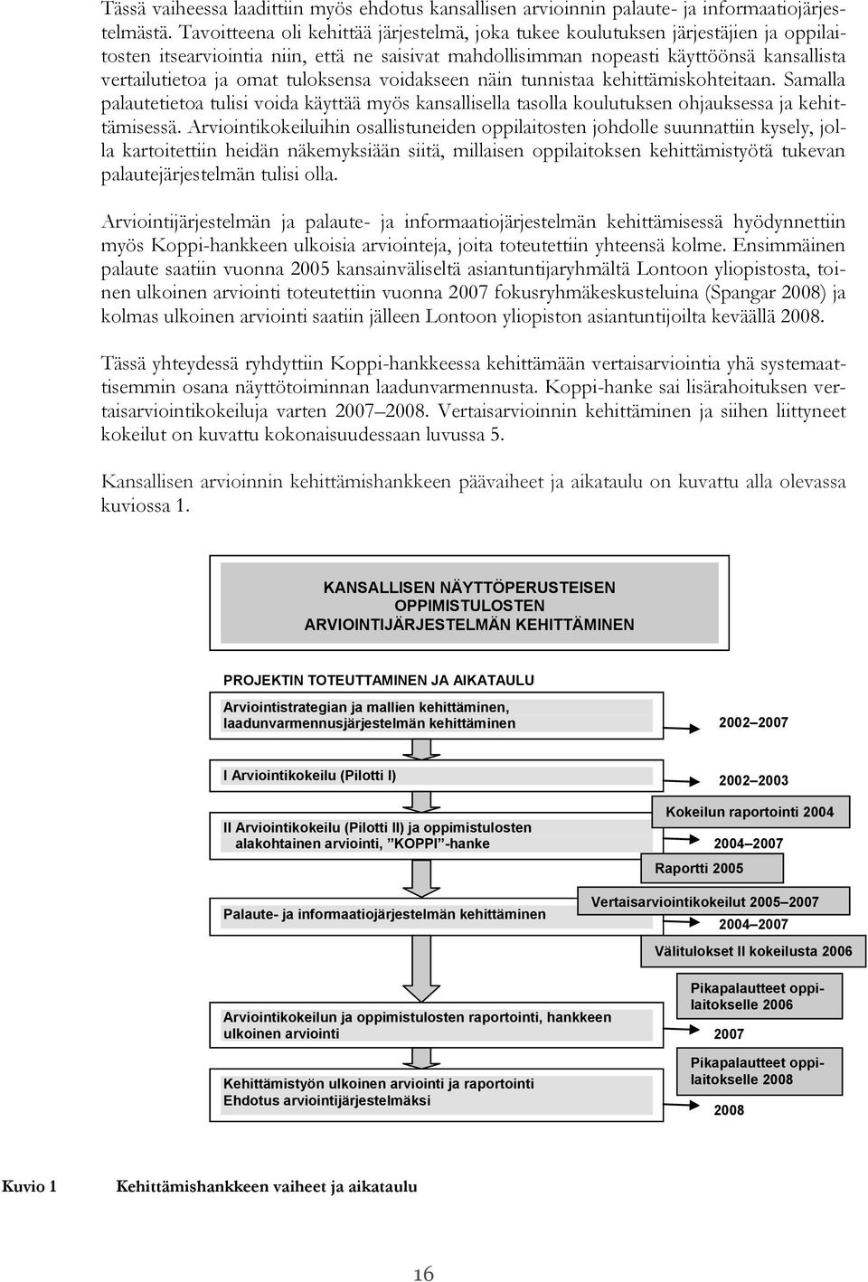tuloksensa voidakseen näin tunnistaa kehittämiskohteitaan. Samalla palautetietoa tulisi voida käyttää myös kansallisella tasolla koulutuksen ohjauksessa ja kehittämisessä.