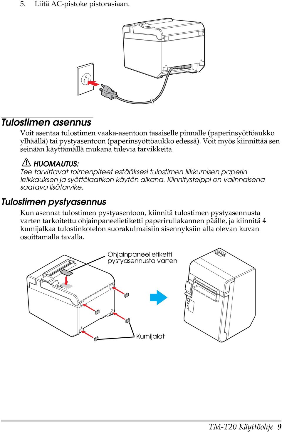 Kiinnitysteippi on valinnaisena saatava lisätarvike.