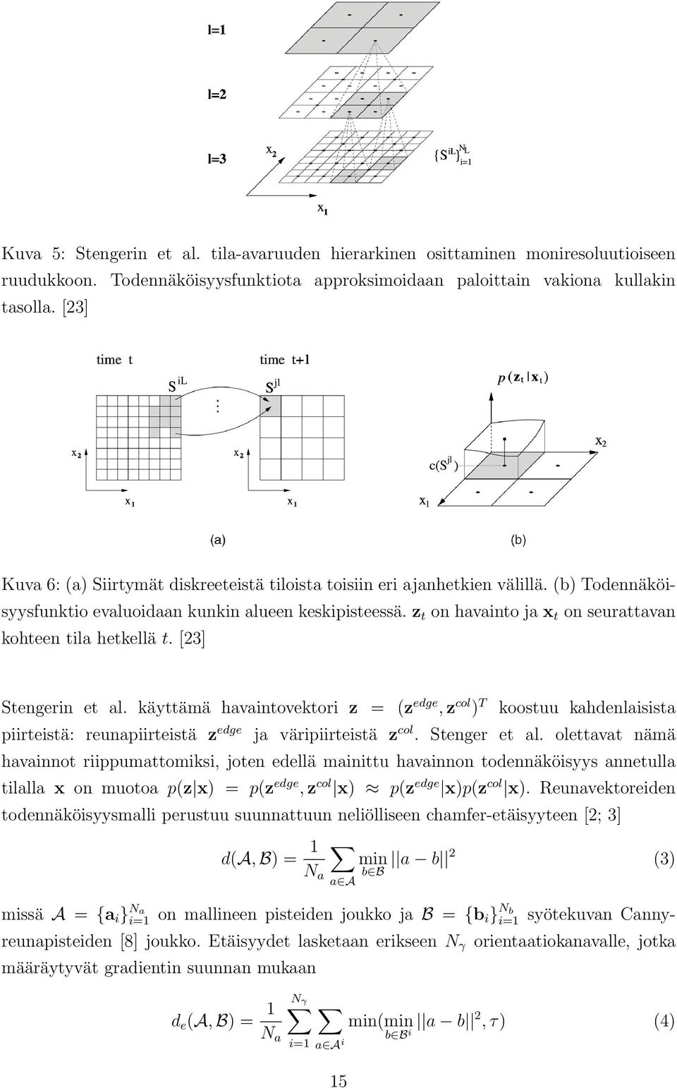 z t on havainto ja x t on seurattavan kohteen tila hetkellä t. [23] Stengerin et al.