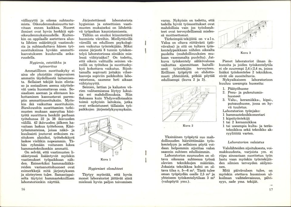 Hygienia, estetiikka ja työsuoritus Ammatillinen suorituskyky ei aina ole yksistään riippuvainen ammatin täydellisestä taitamisesta.