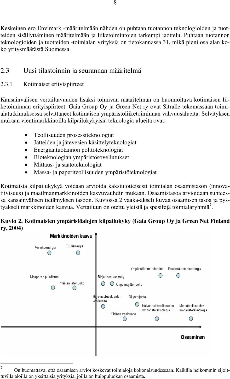 , mikä pieni osa alan koko yritysmäärästä Suomessa. 2.3 