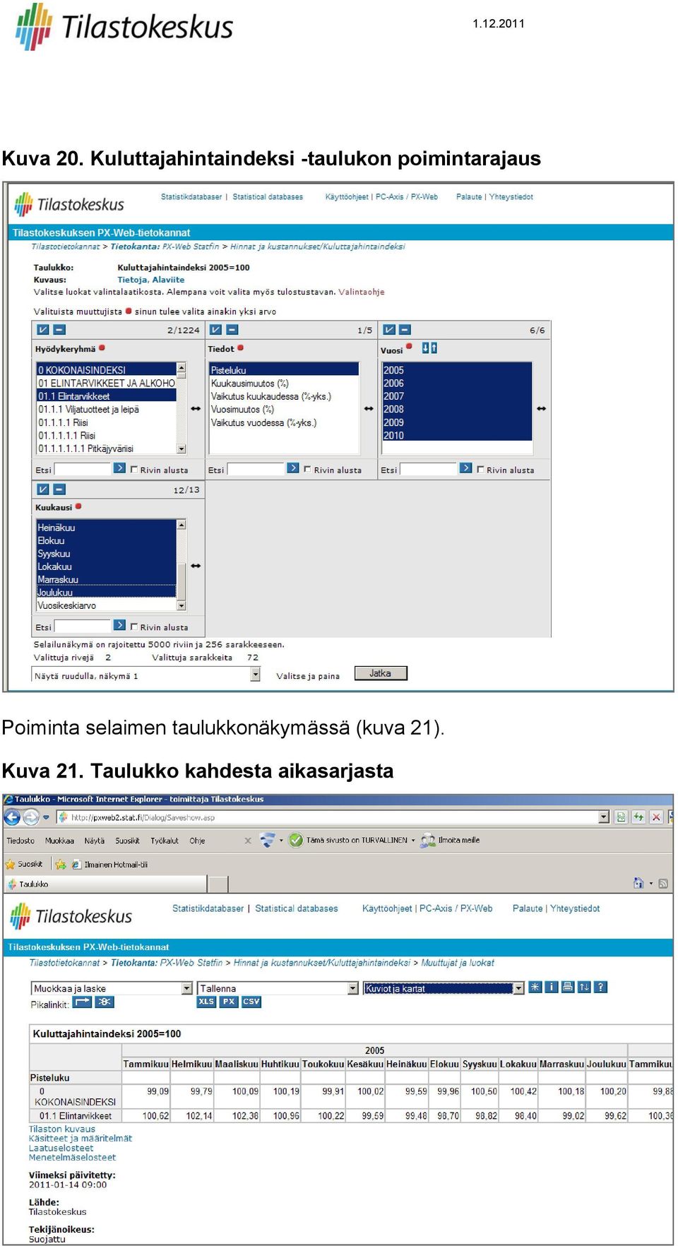 poimintarajaus Poiminta selaimen