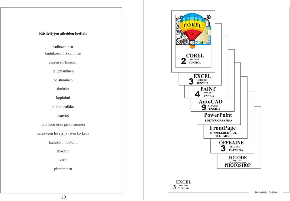 piirtäminen COREL 2 SELGEKS TUNNIGA EXCEL SELGEKS TUNNIGA PAINT 4 SELGEKS TUNNIGA AutoCAD 9 SELGEKS TUNNIGA PowerPoint LOENGUGRAAFIKA