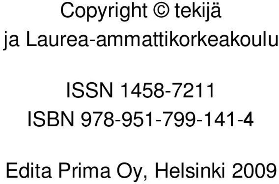 ISSN 1458-7211 ISBN